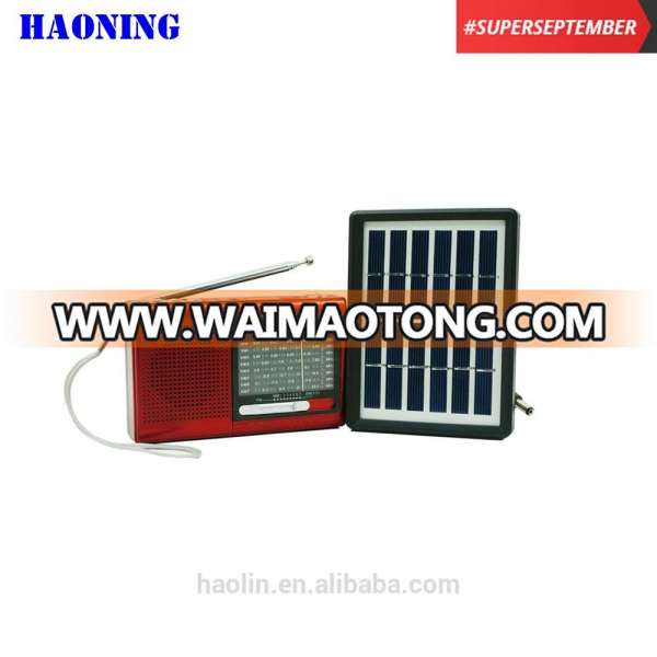 new design wholesale OEM factory price portable solar am fm radio with usb tf